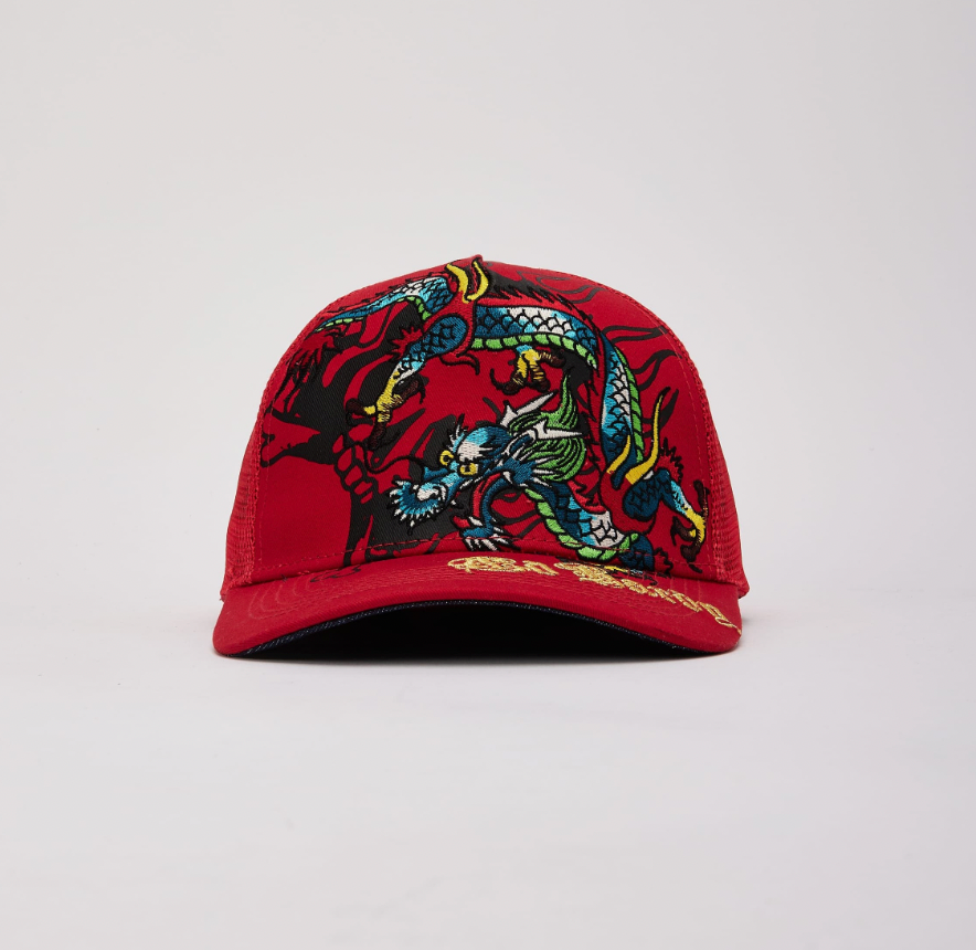 Ed Hardy Embroidered Dragon Trucker Hat