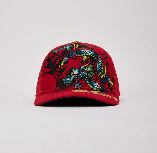 Ed Hardy Embroidered Dragon Trucker Hat