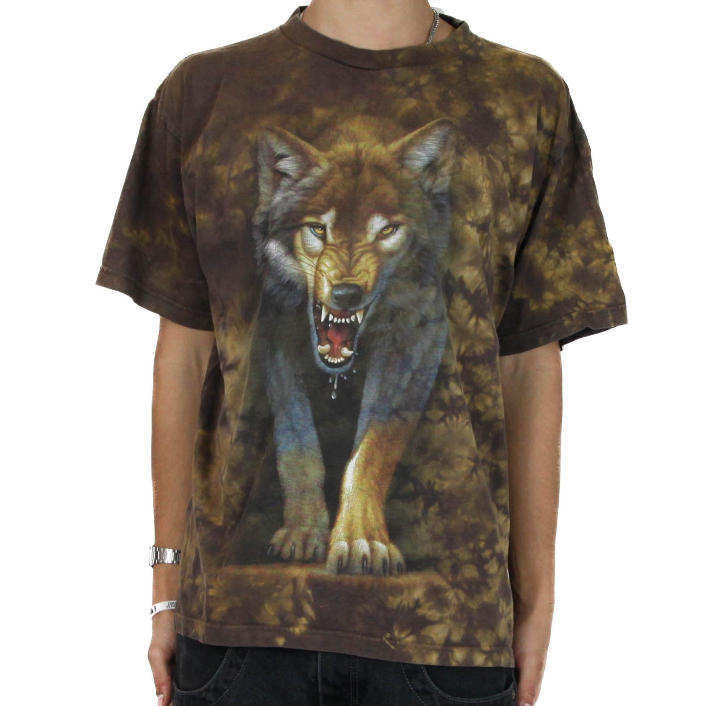 2000's Nature Tie Dye Wolf Tee