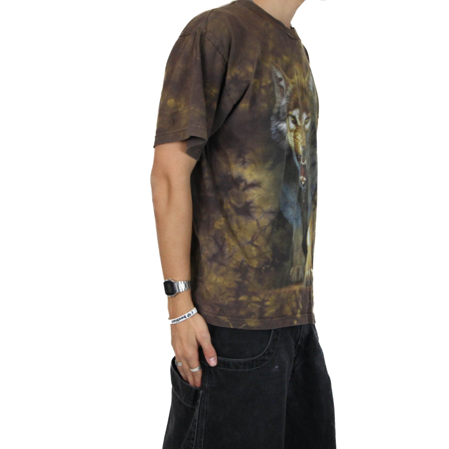 2000's Nature Tie Dye Wolf Tee