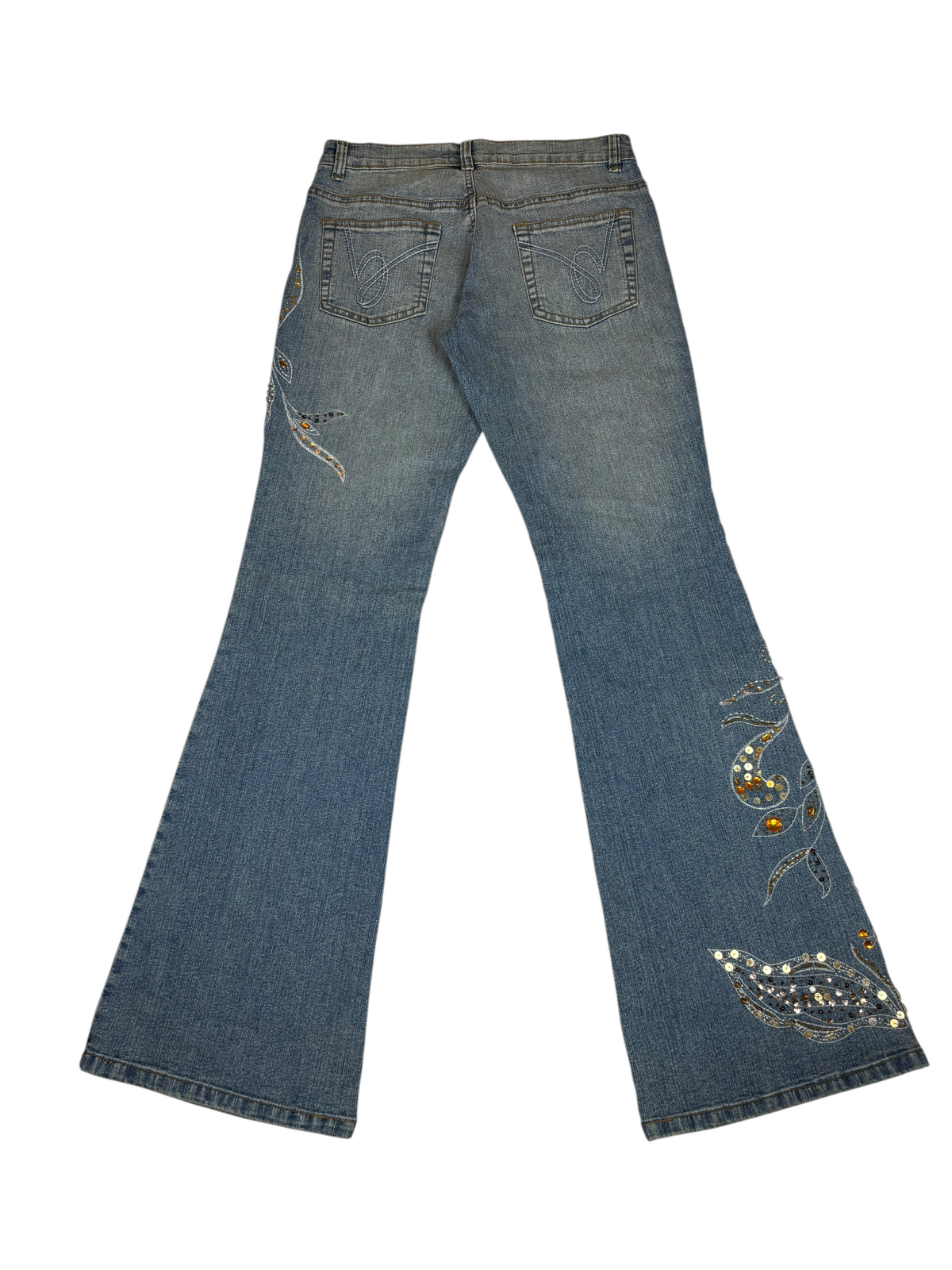 Vintage Embellished Flare Jeans