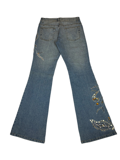 Vintage Embellished Flare Jeans