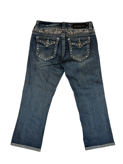 Vintage Gem Embroidered Capris