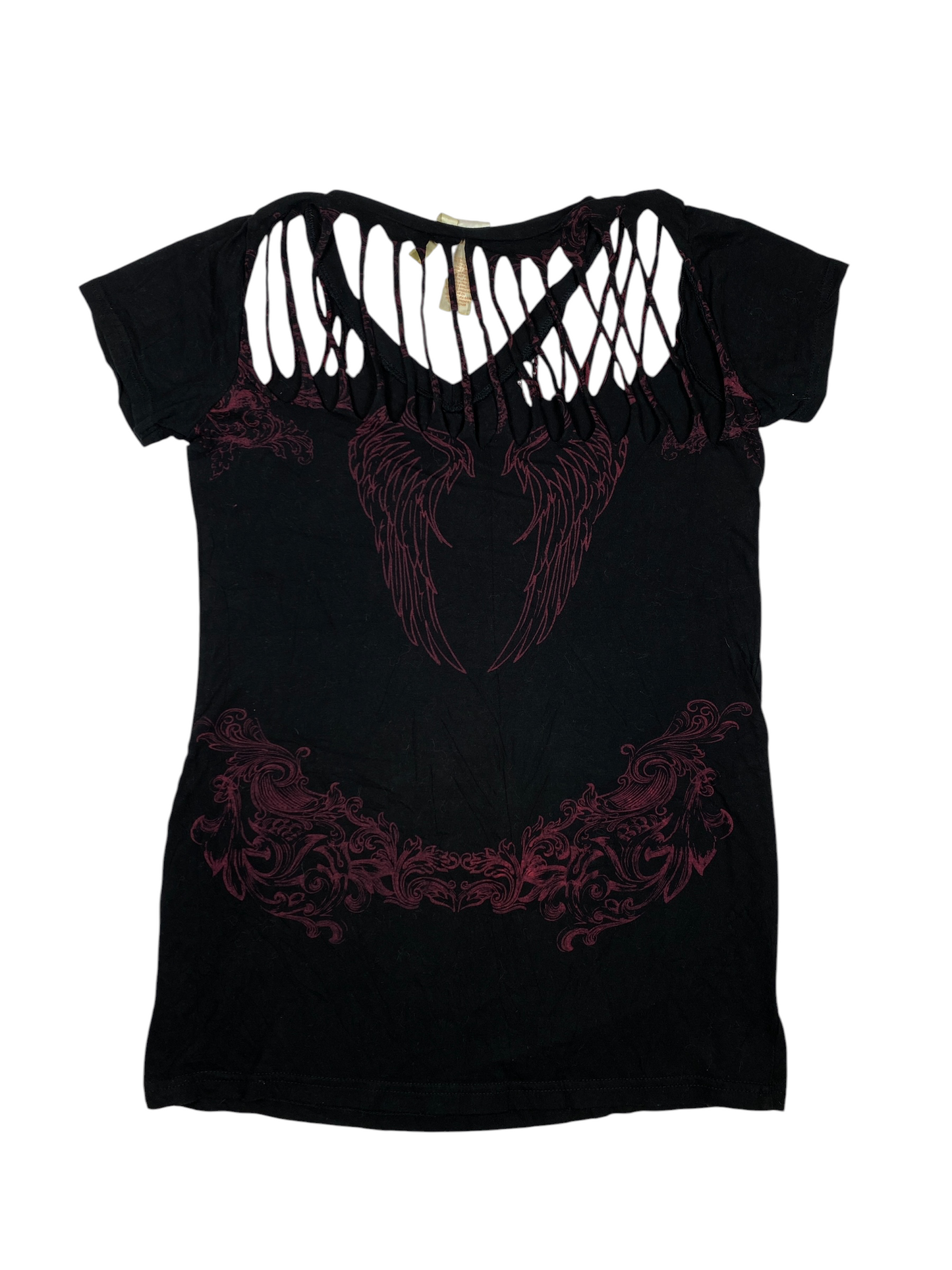 Y2K Slit Cross Graphic Tee
