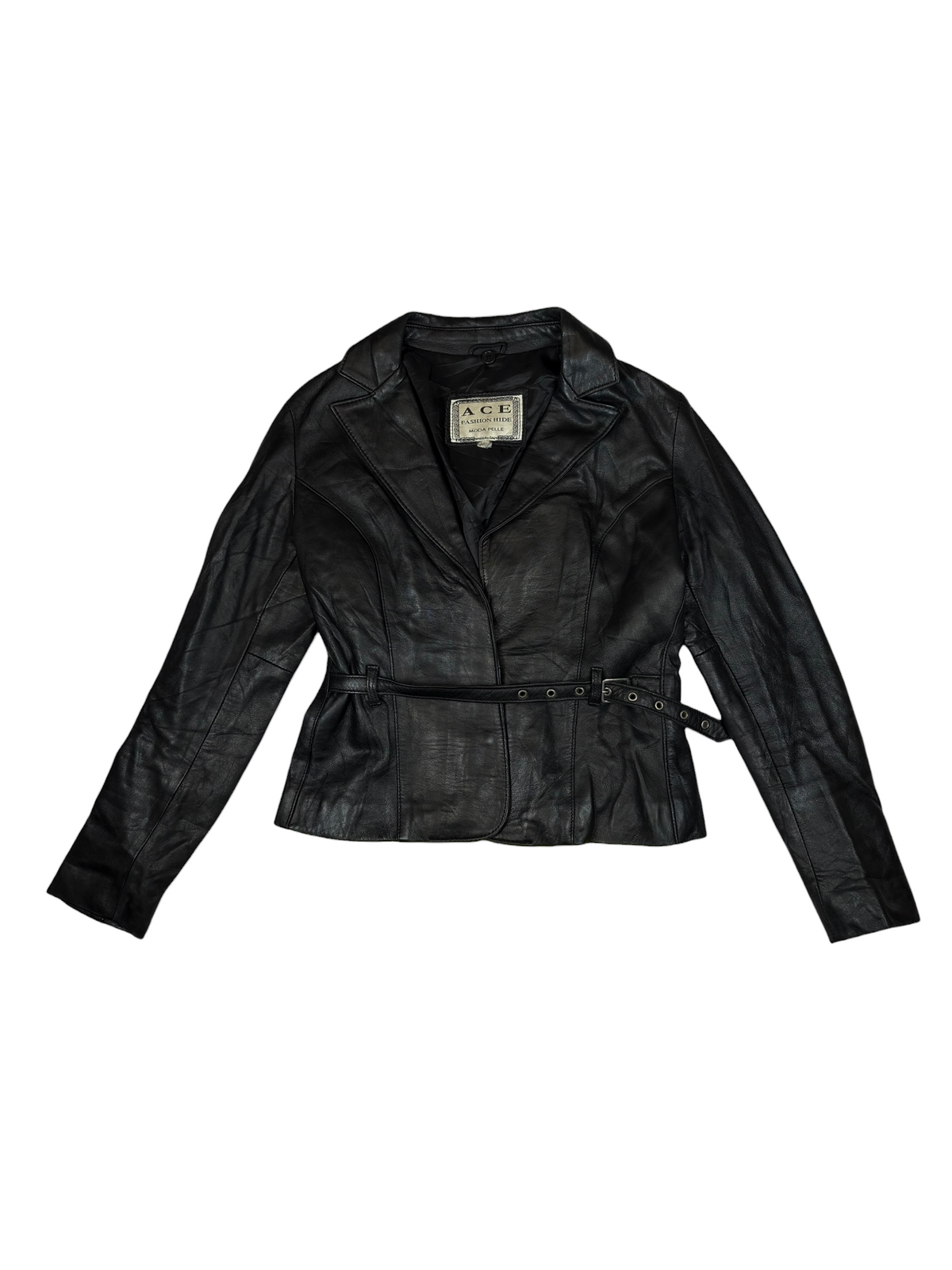Belted Leather Jacket