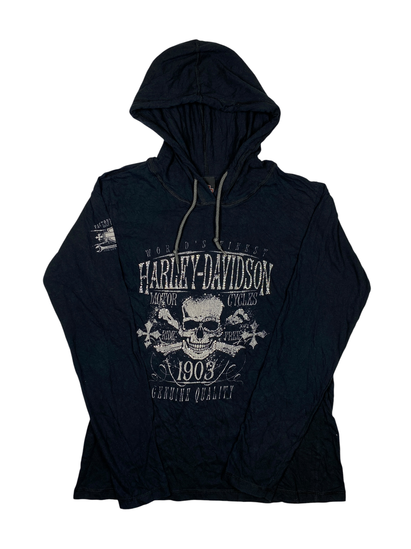 Harley Davidson Skull Hood Long Sleeve