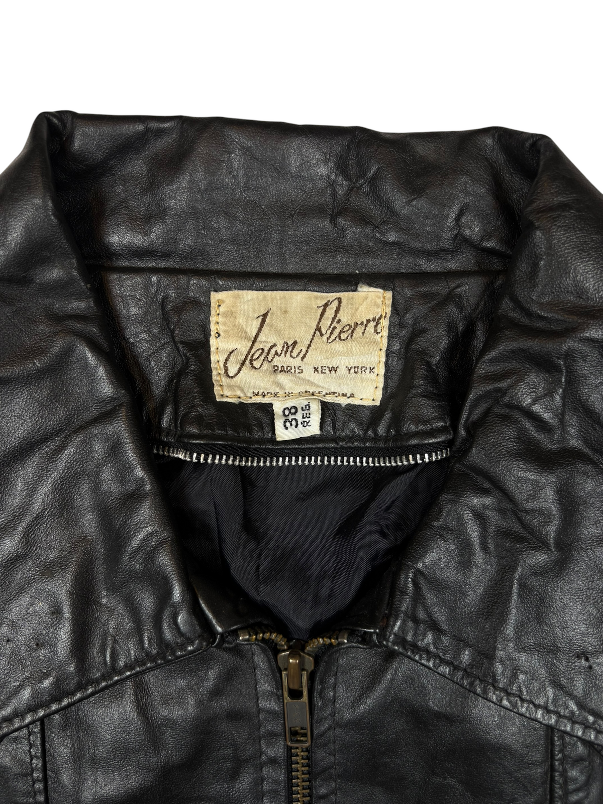 Padded Shoulder Biker Leather Jacket
