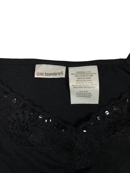 Y2K Sequin Lace Tank Top