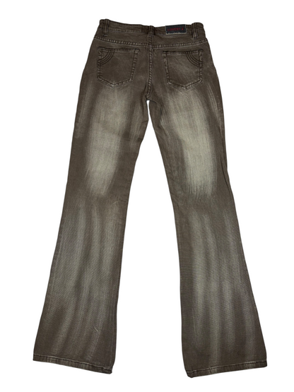 Y2K Floral Embroidery Flare Jeans