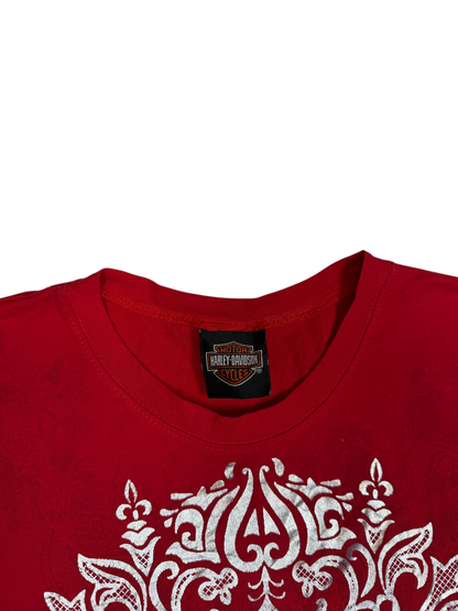Harley Davidson Red Reflective Graphic Tshirt