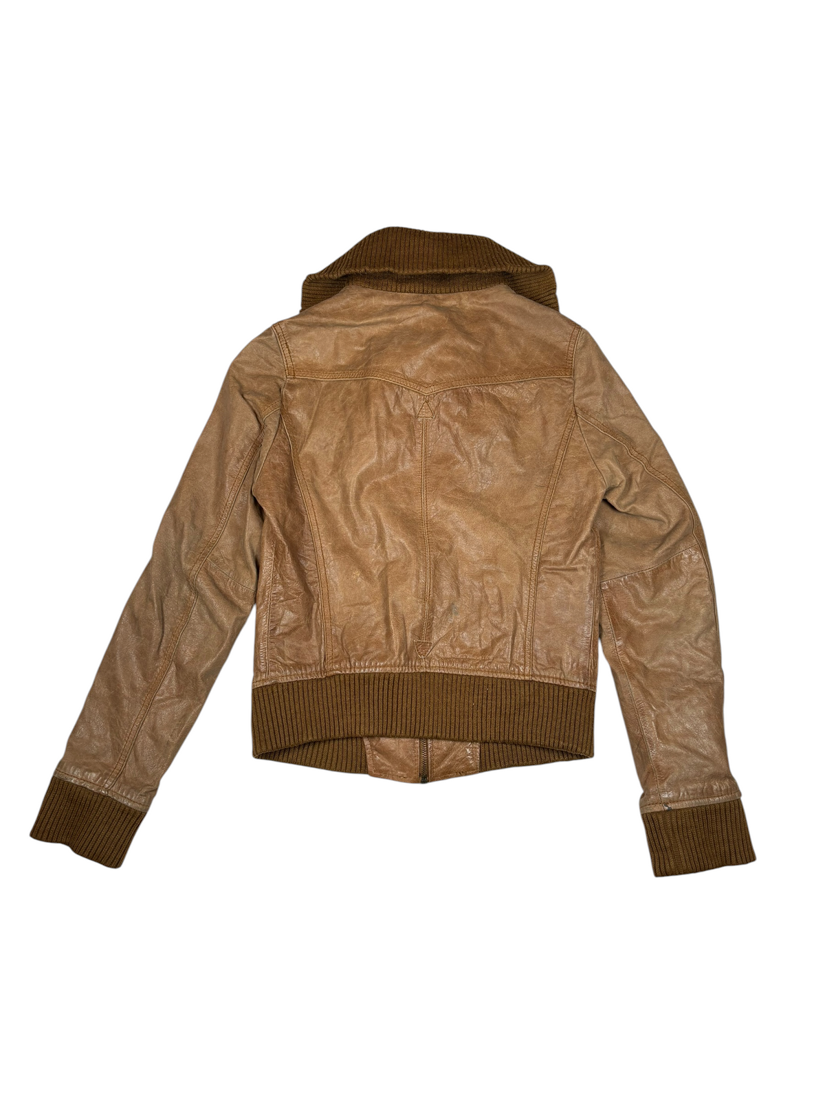 Brown Bomber Leather Jacket