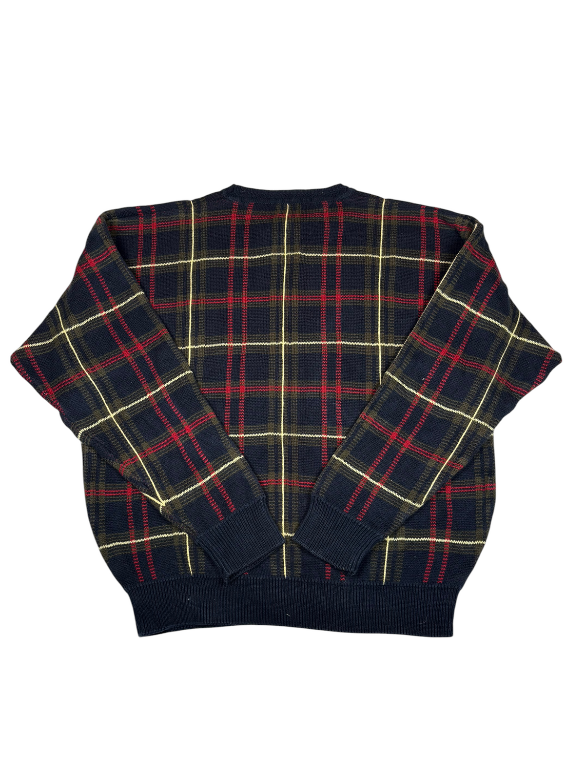 Y2K Plaid Knit Sweater