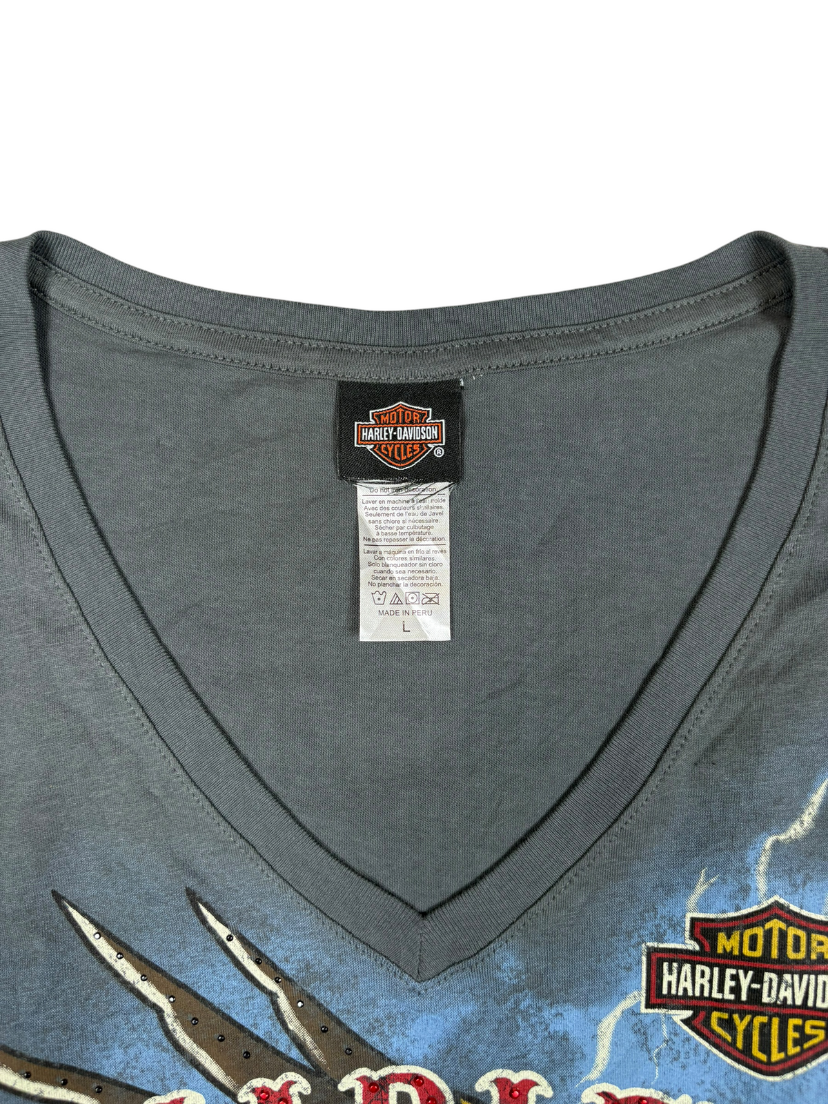 Harley Davidson V-Neck Graphic Tee