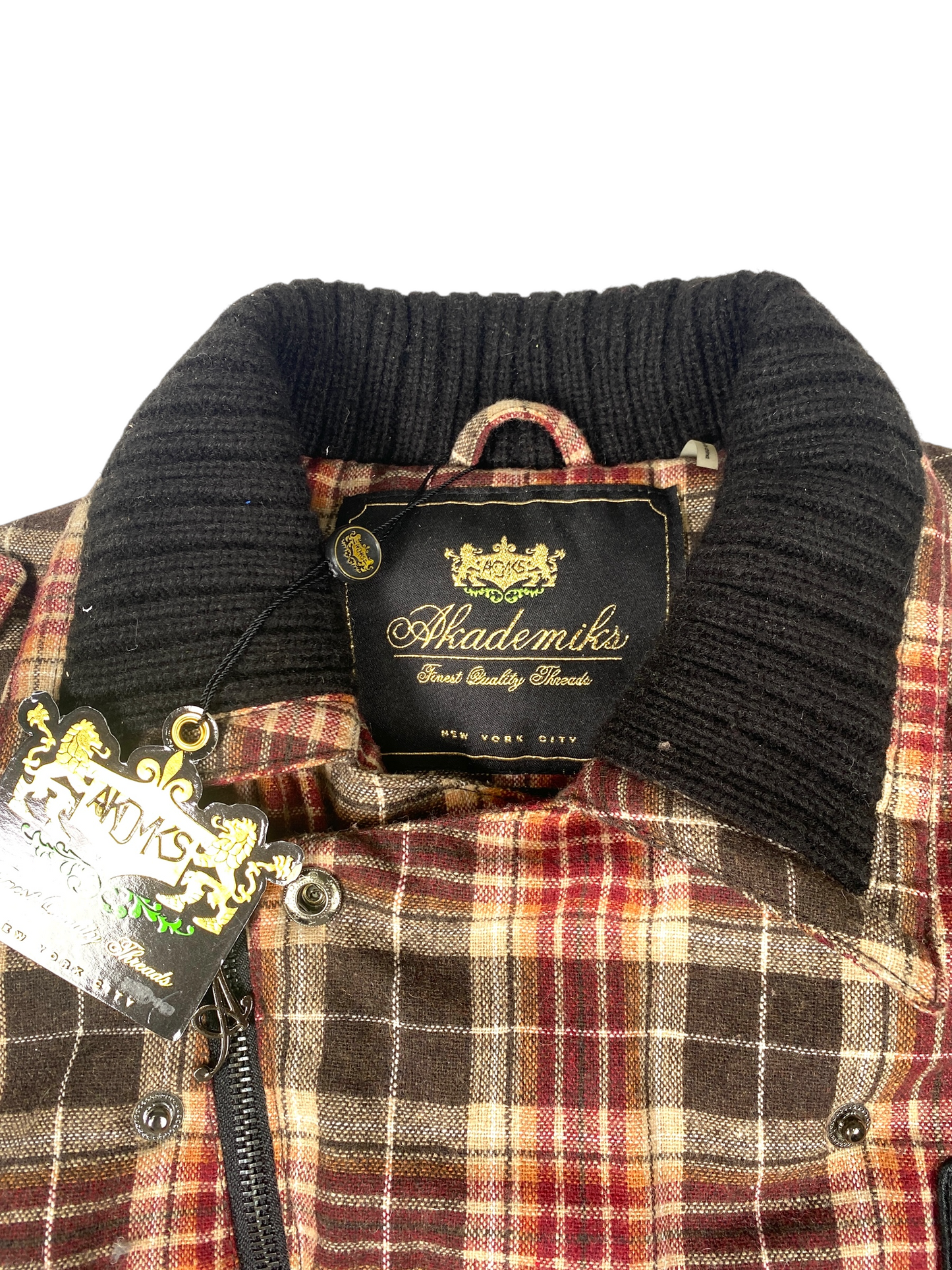 Akademiks Padded Plaid Bomber Jacket