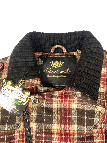 Akademiks Padded Plaid Bomber Jacket
