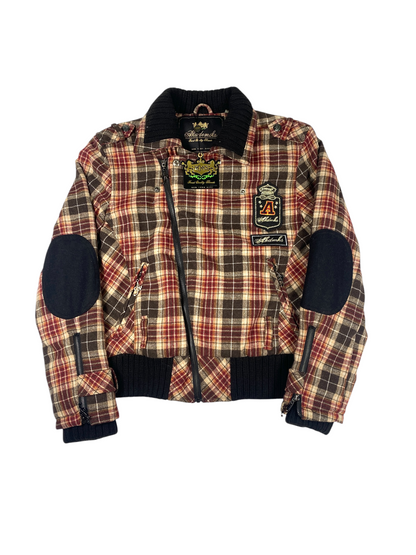 Akademiks Padded Plaid Bomber Jacket