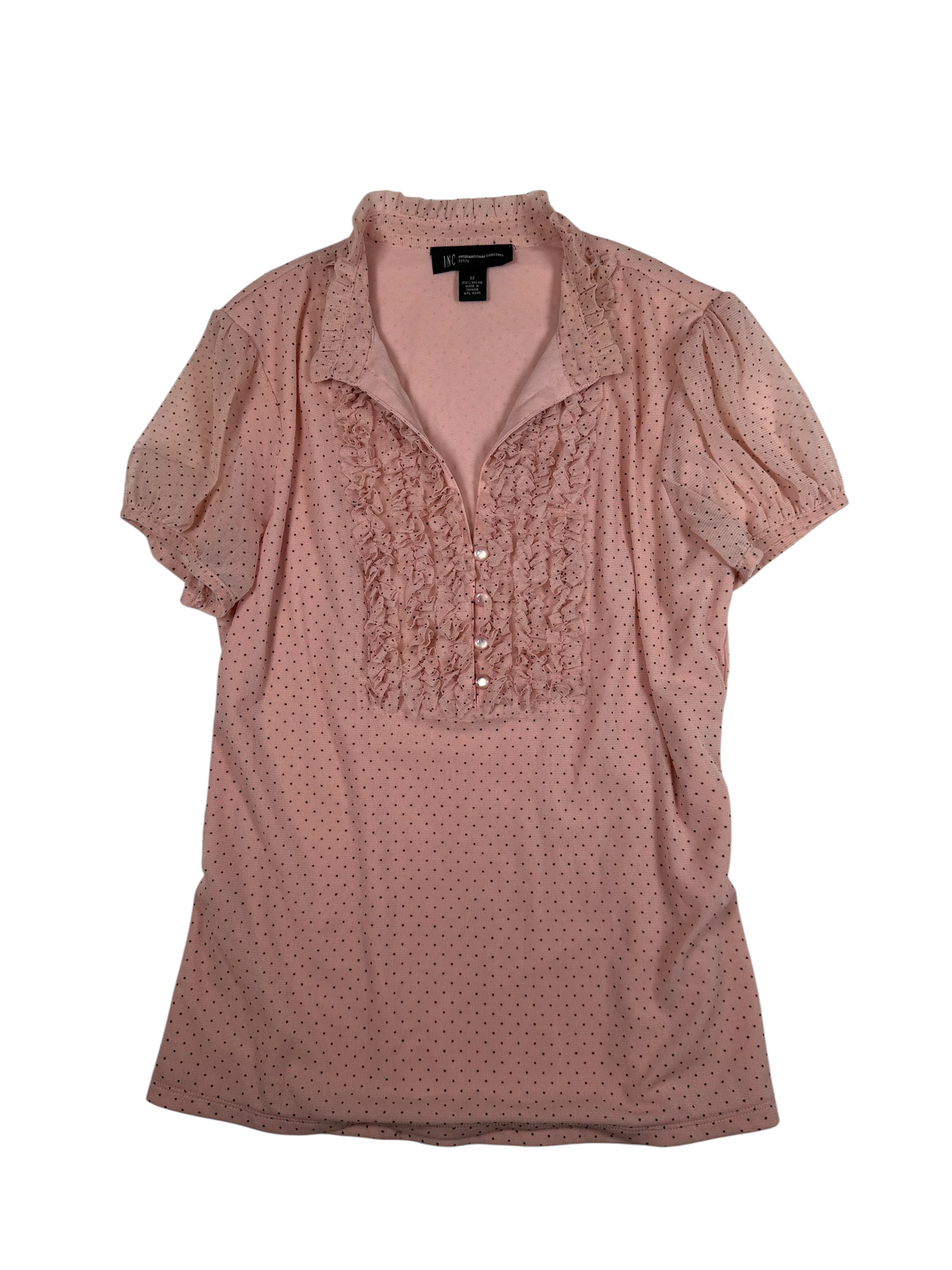 I-N-C Pink Polka-Dot Blouse