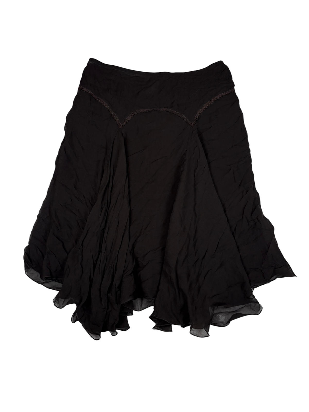 Y2K Silk Pleated Midi Skirt