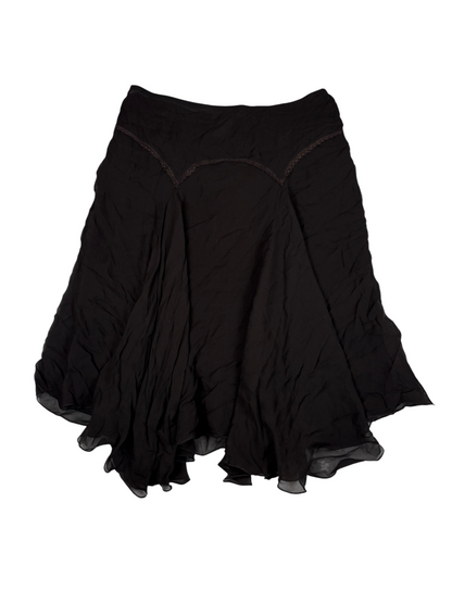 Y2K Silk Pleated Midi Skirt