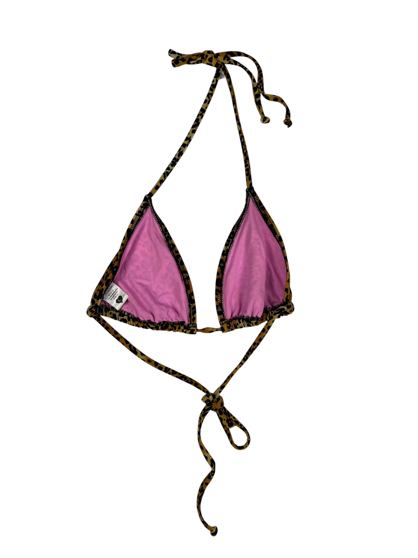 Y2K Leopard Bikini Top