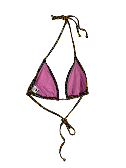 Y2K Leopard Bikini Top