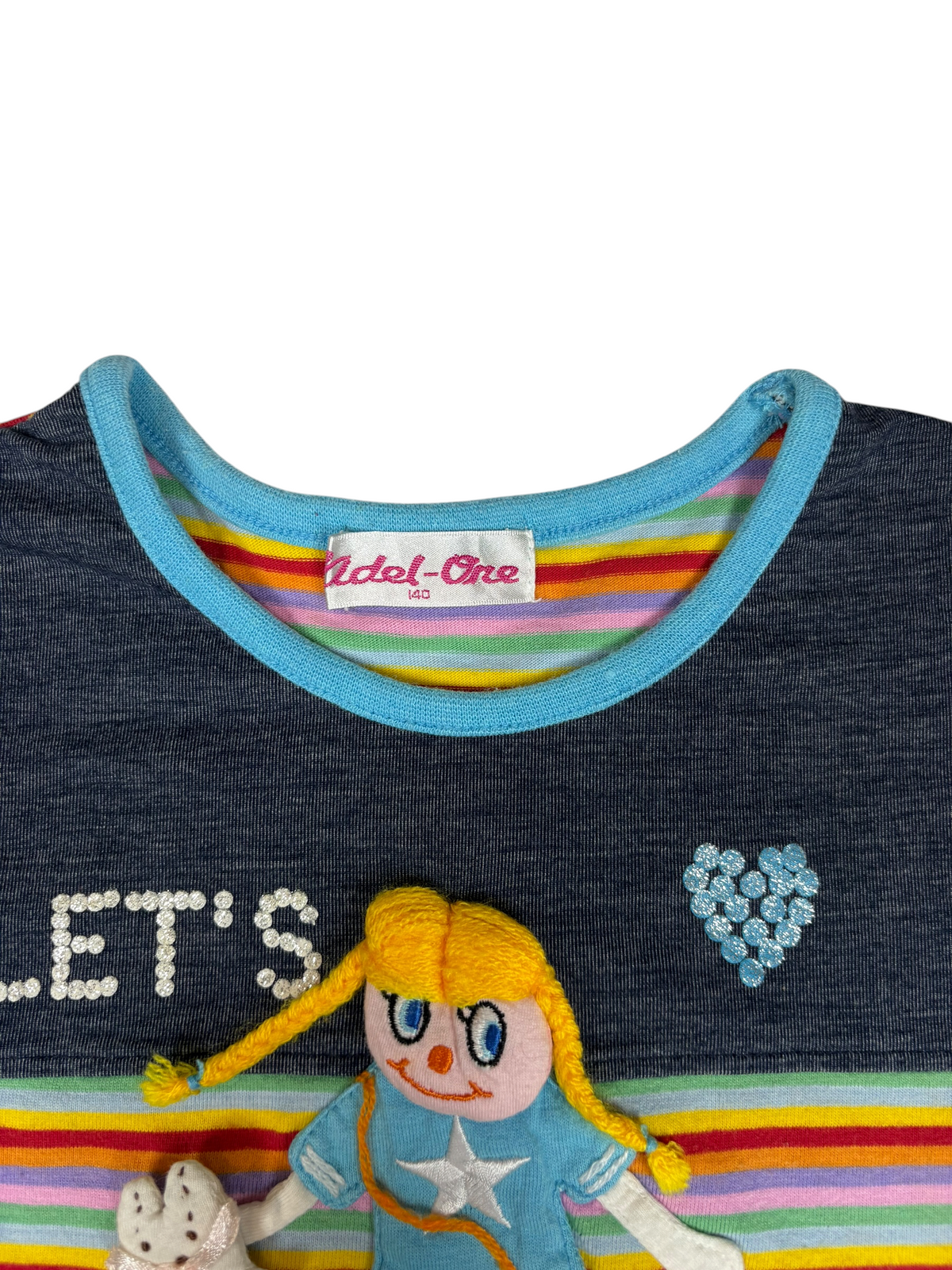 Y2K Striped Plush Tee