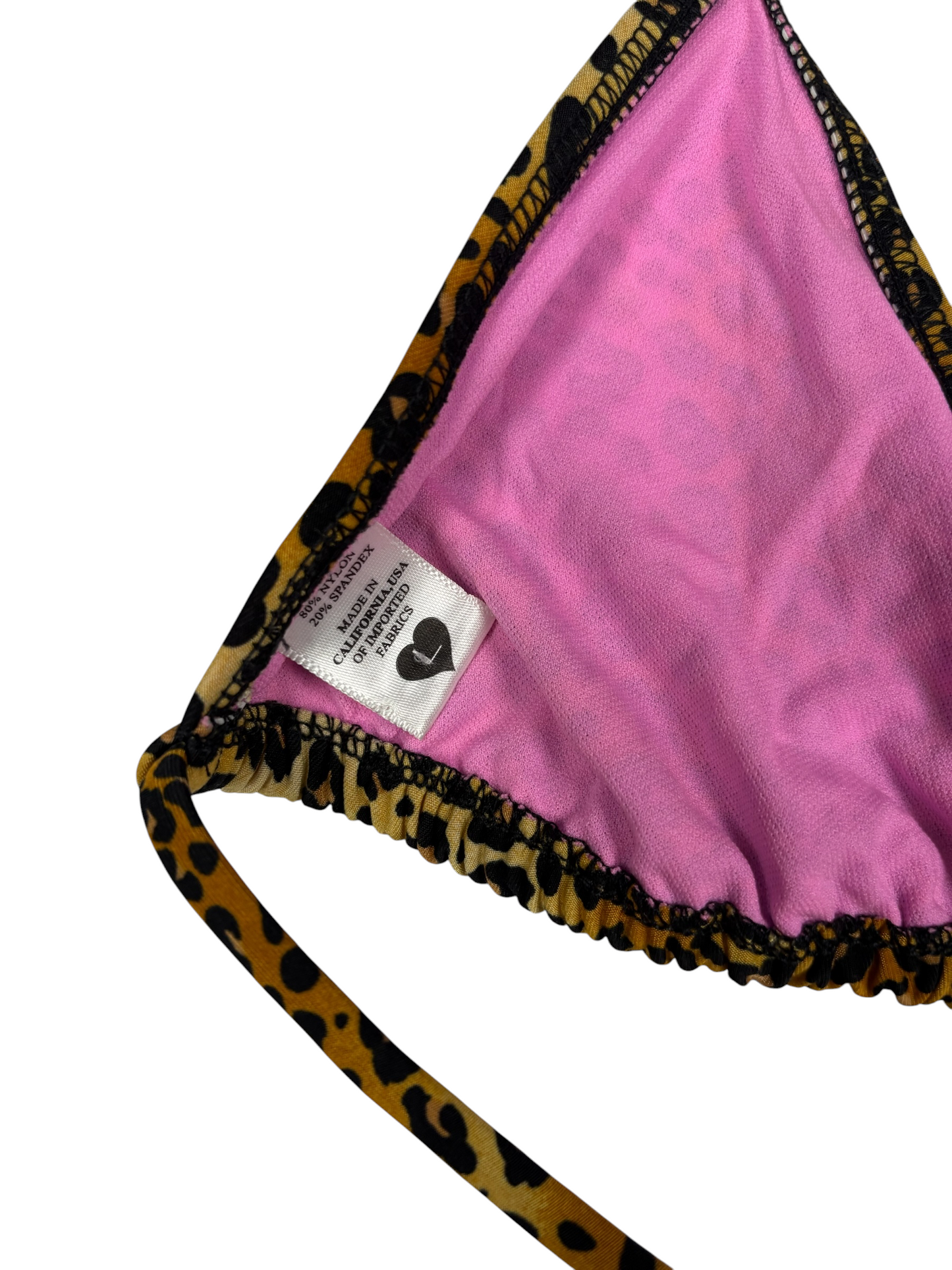 Y2K Leopard Bikini Top