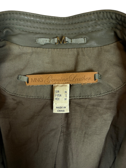 Leather Green Army Jacket