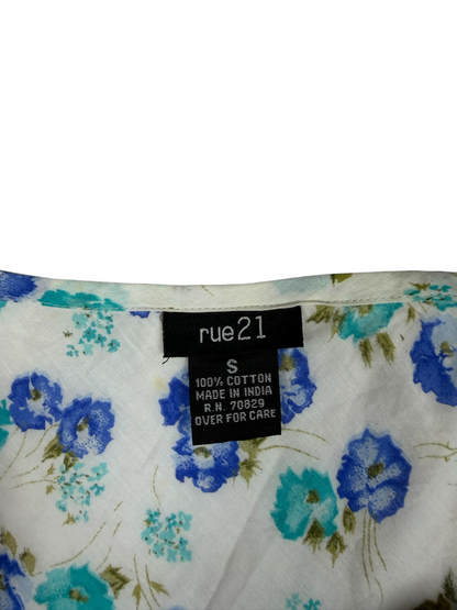 Rue 21 Blue Floral Tank