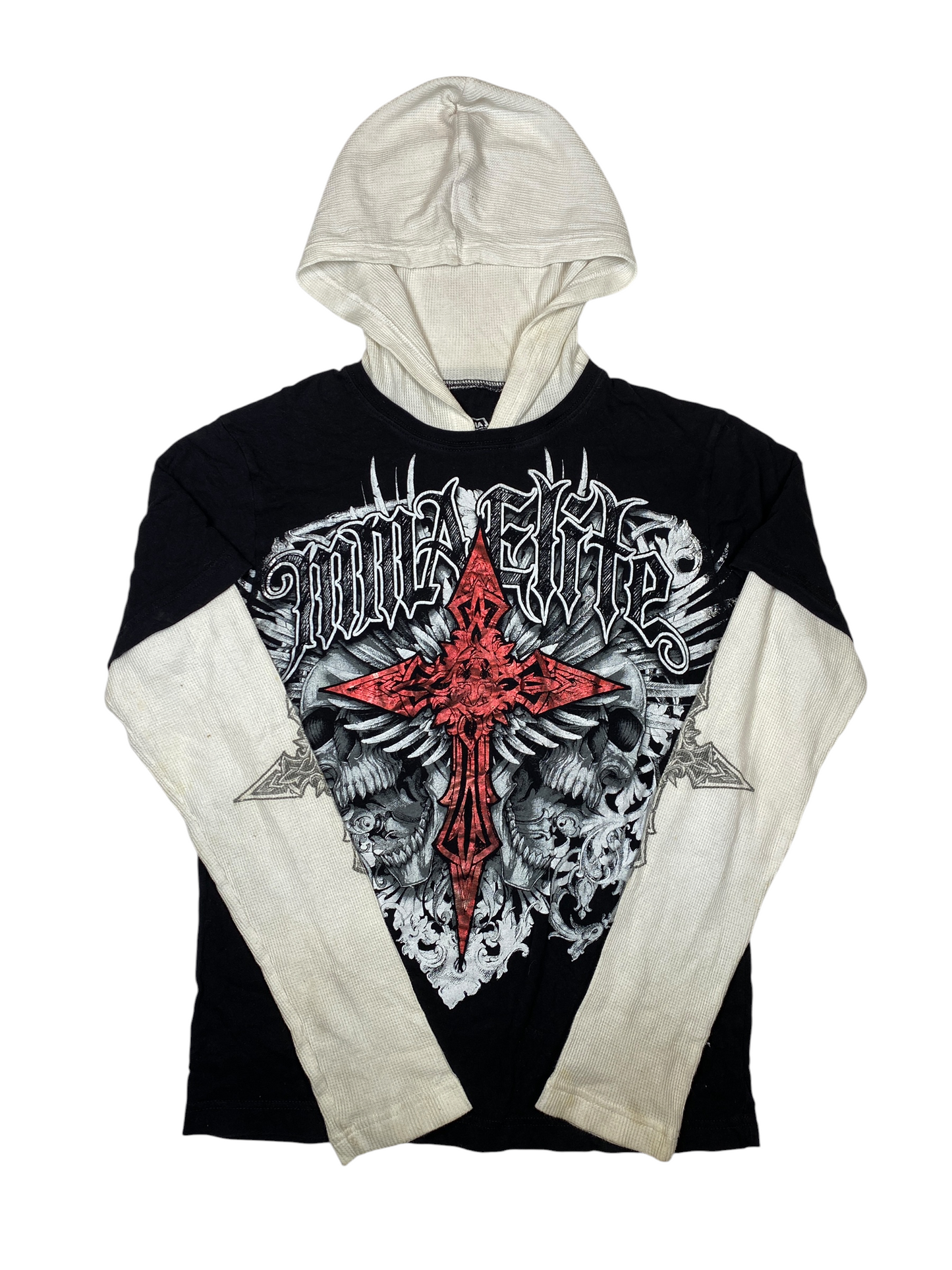 Y2K MMA Waffle Layered Graphic Long-Sleeve