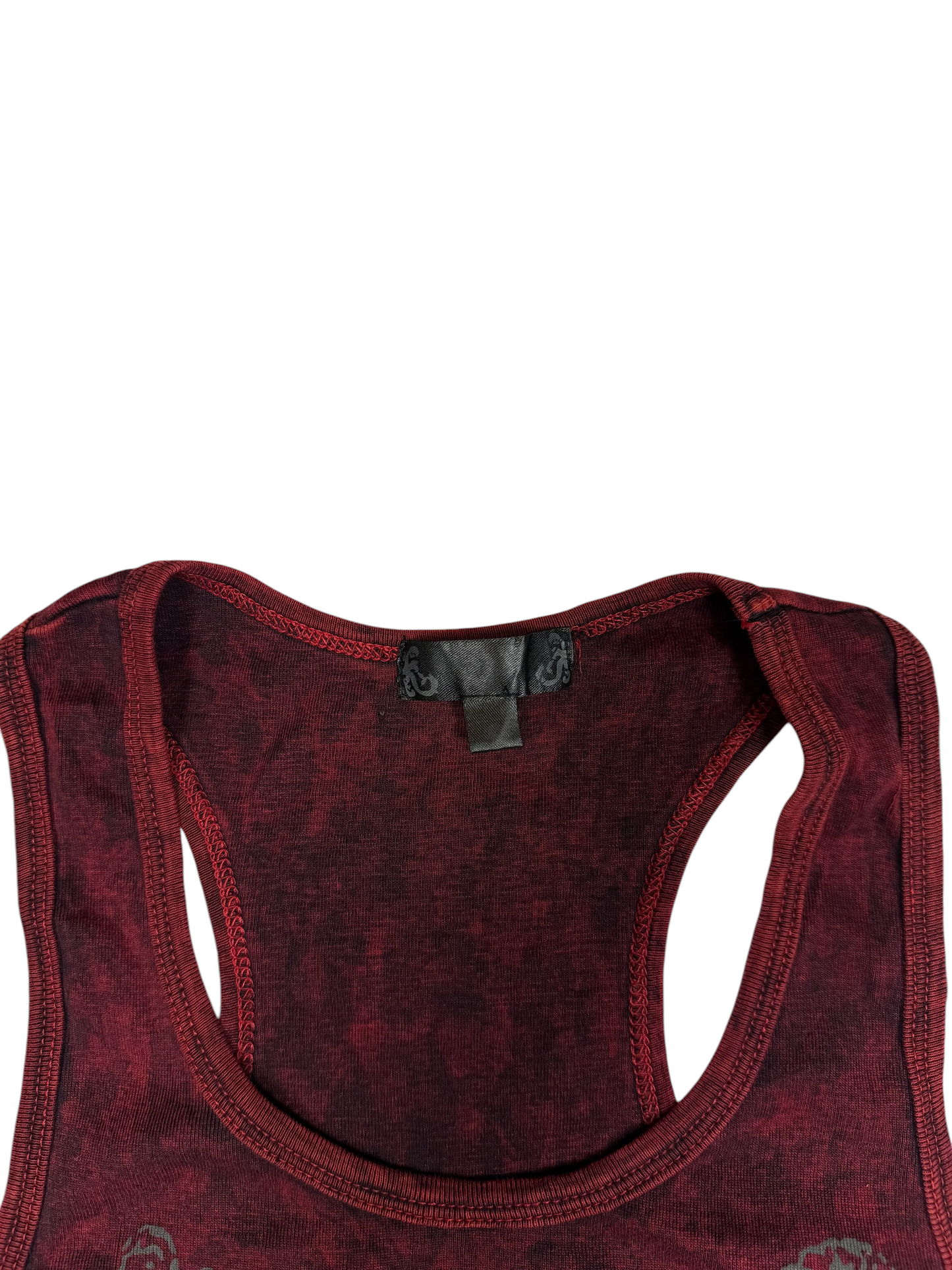 Burgundy Rhinestone Racerback Tank