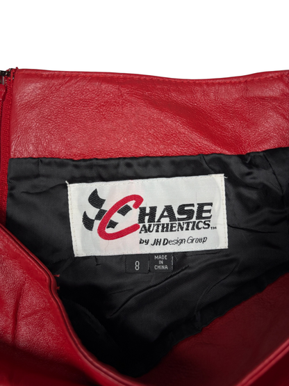 Y2K Nascar Leather Skirt