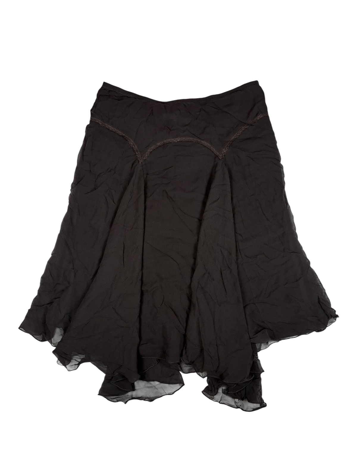 Y2K Silk Pleated Midi Skirt