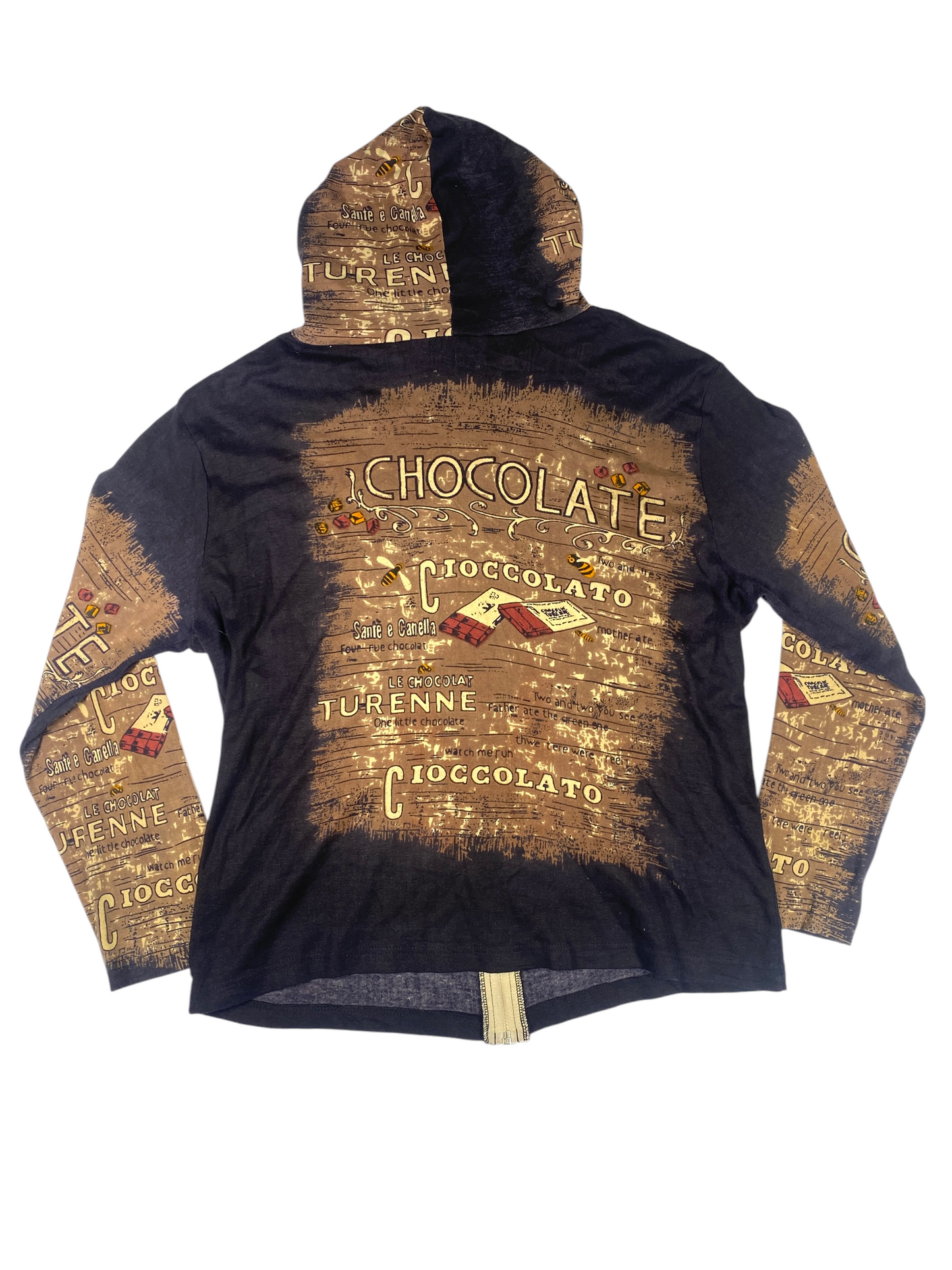 Club Z Collection Chocolate Beaded Zip-Up Hoodie