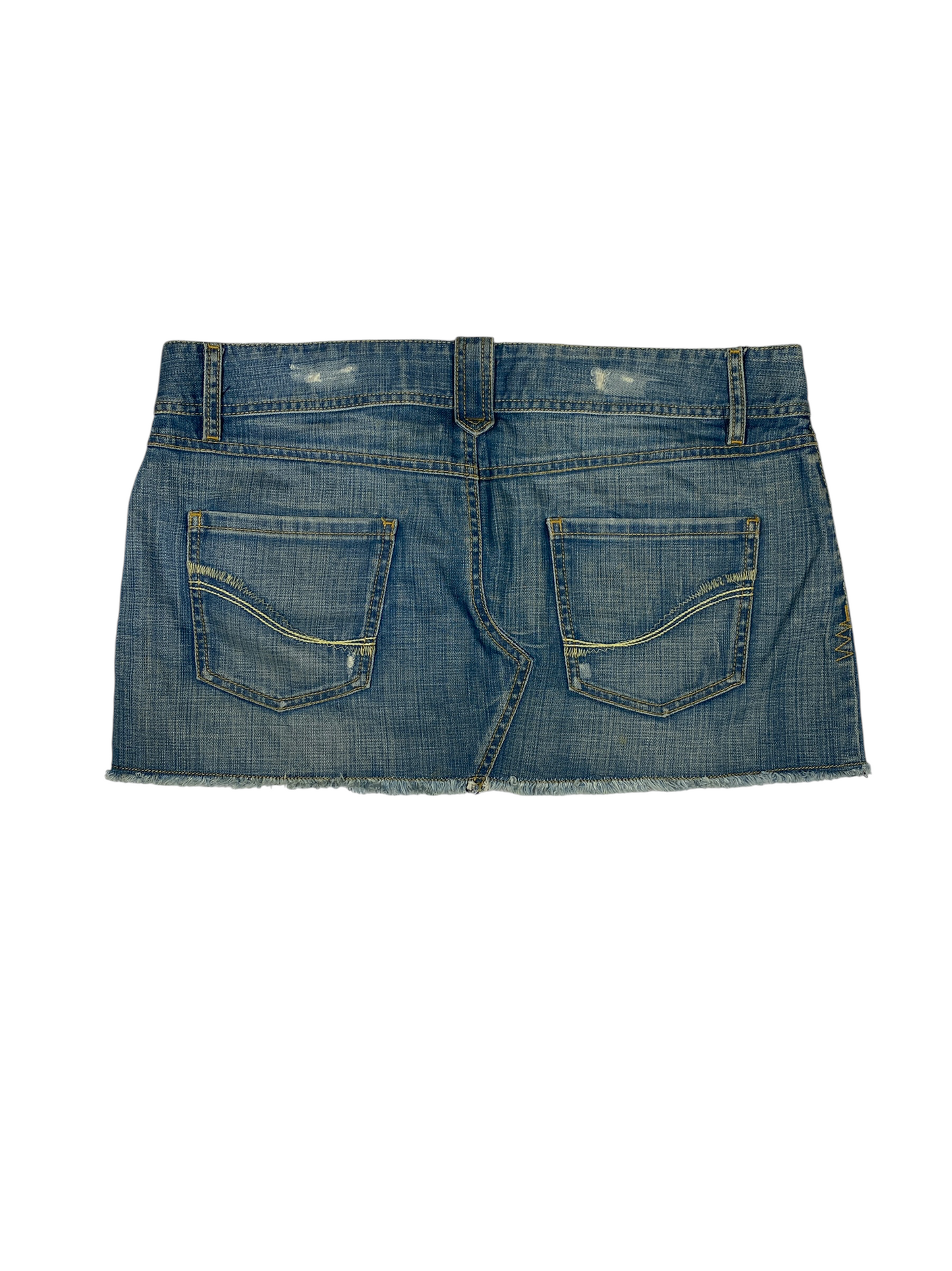 Y2K Raw Hem Denim Skirt