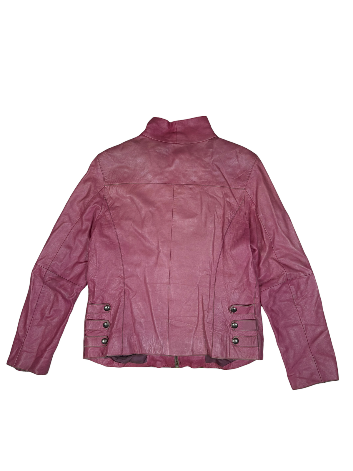 Pink Biker Leather Jacket