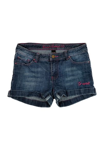G-Unit Pink Stitching Denim Shorts