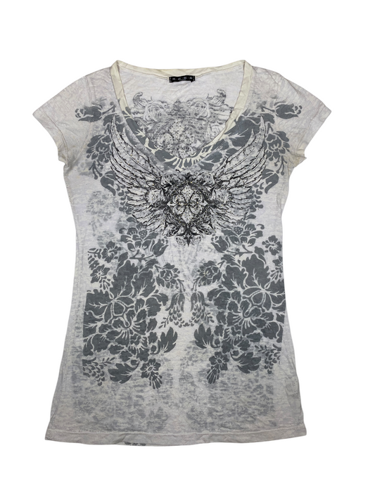 Y2K Angel Wings Graphic Tee