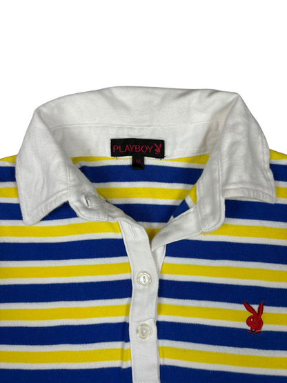 Y2K Playboy Striped Polo