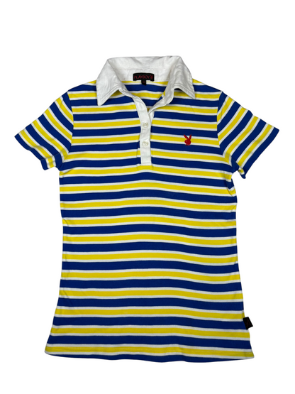 Y2K Playboy Striped Polo