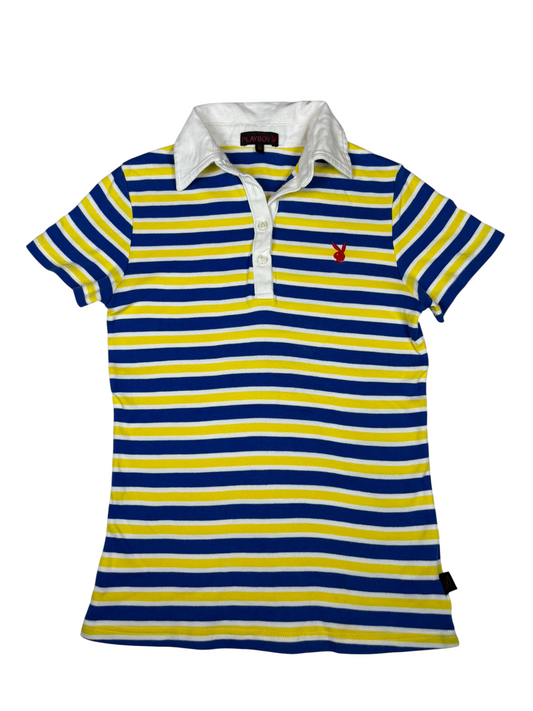 Y2K Playboy Striped Polo