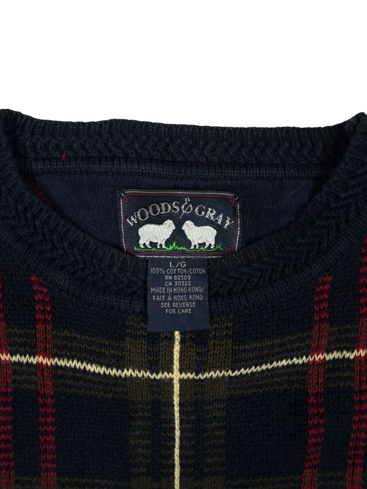 Y2K Plaid Knit Sweater