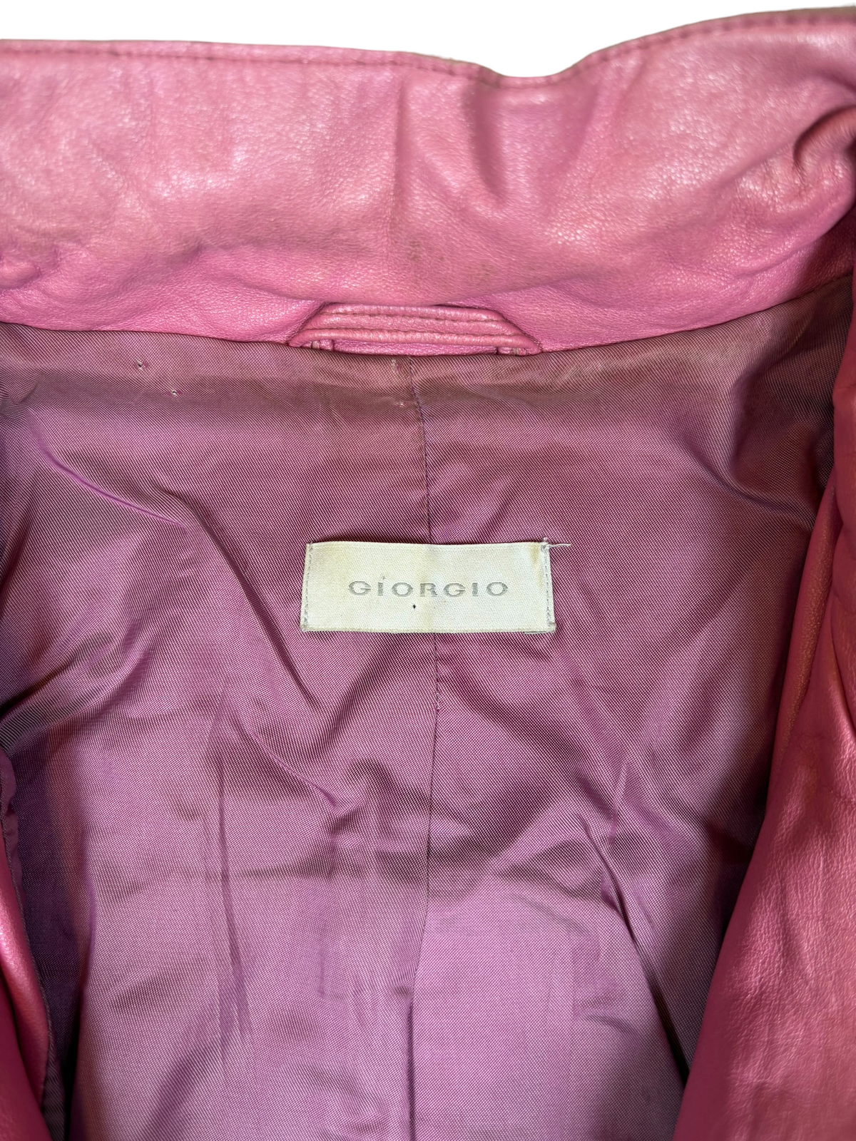 Pink Biker Leather Jacket