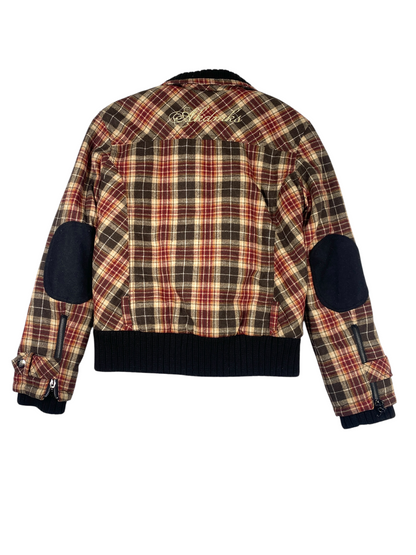 Akademiks Padded Plaid Bomber Jacket