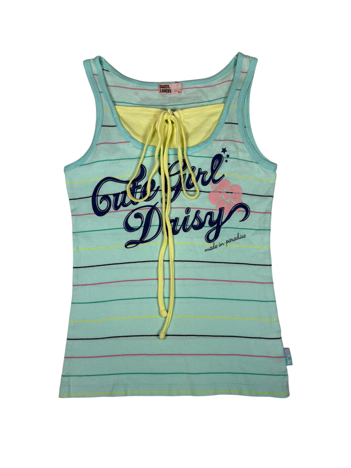 Daisy Lovers Striped Graphic Tank Top