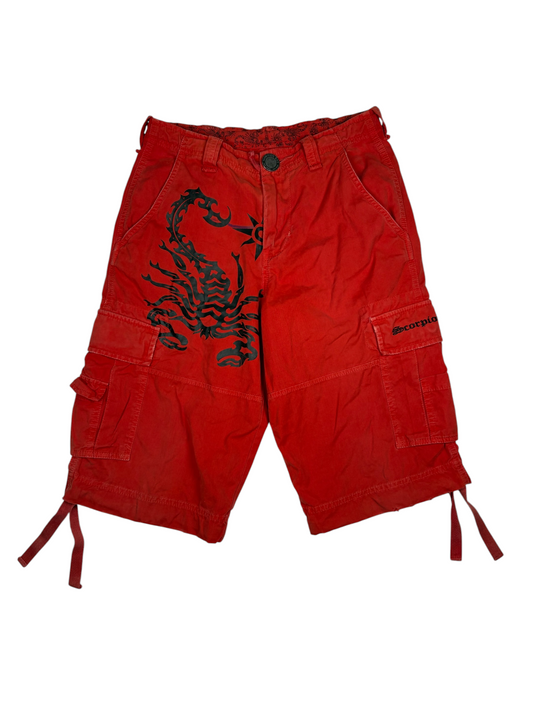 Y2K Scorpion Graphic Cargo Shorts
