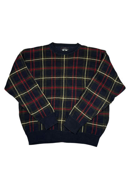 Y2K Plaid Knit Sweater