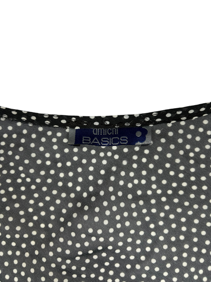 Y2K Polka Dot V-Neck Blouse