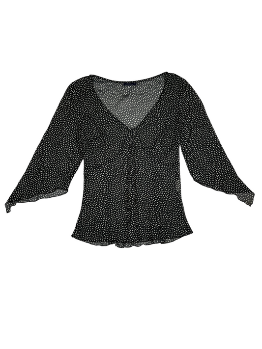 Y2K Polka Dot V-Neck Blouse