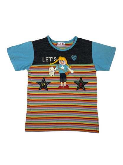 Y2K Striped Plush Tee